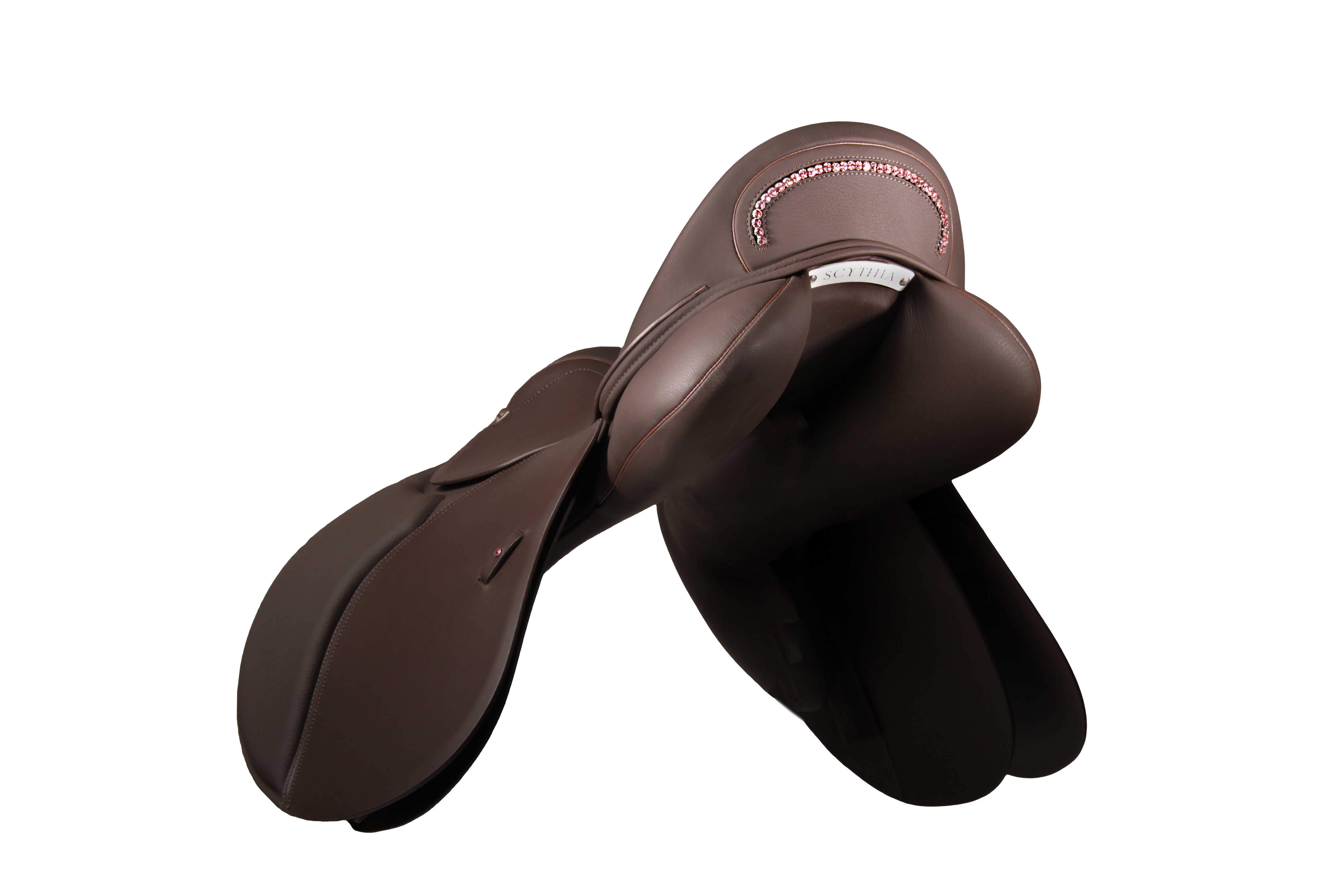 Scythia Vielseitigkeitssattel Kamara br Strassbogen rosa