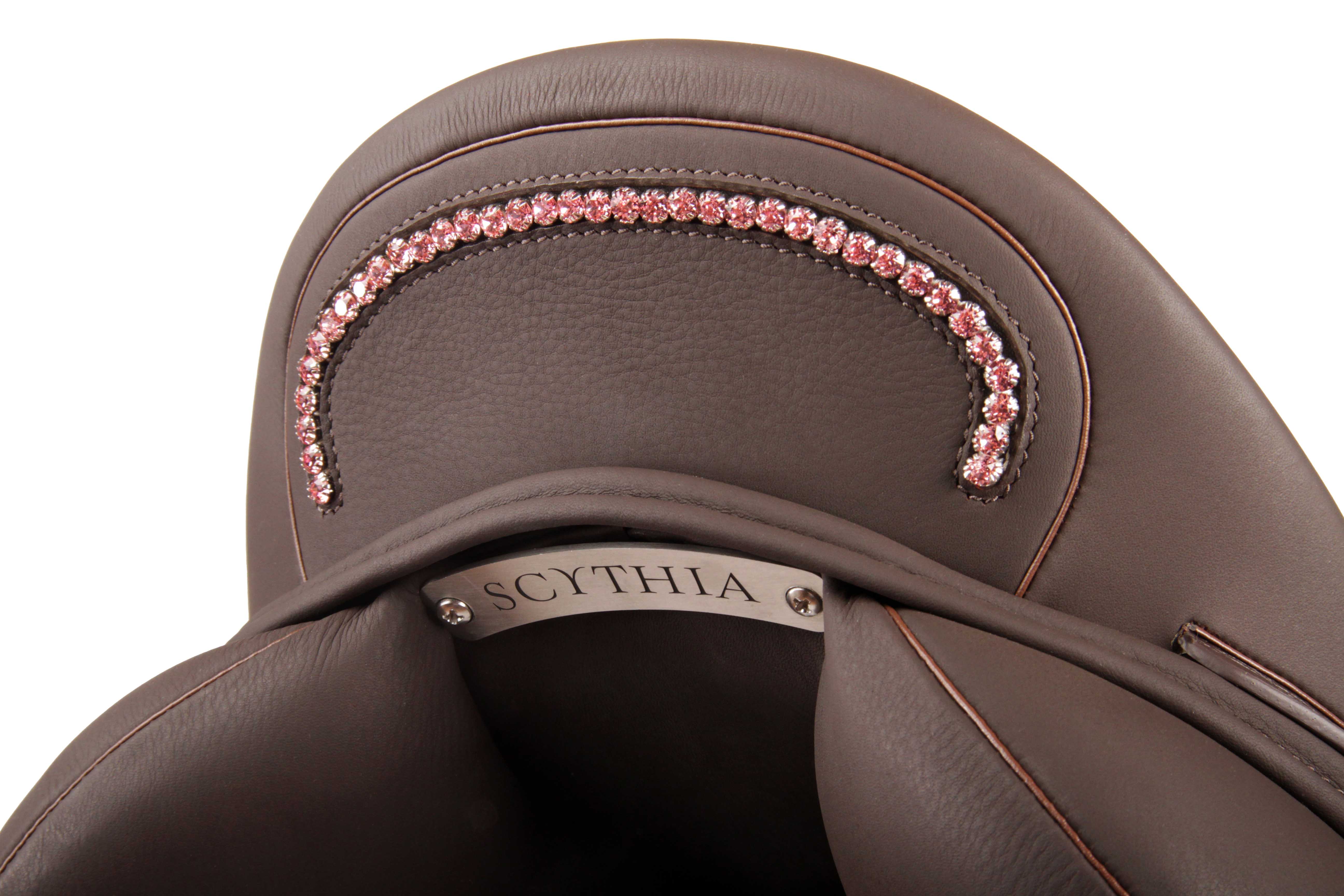 Scythia Vielseitigkeitssattel Kamara br Strassbogen rosa